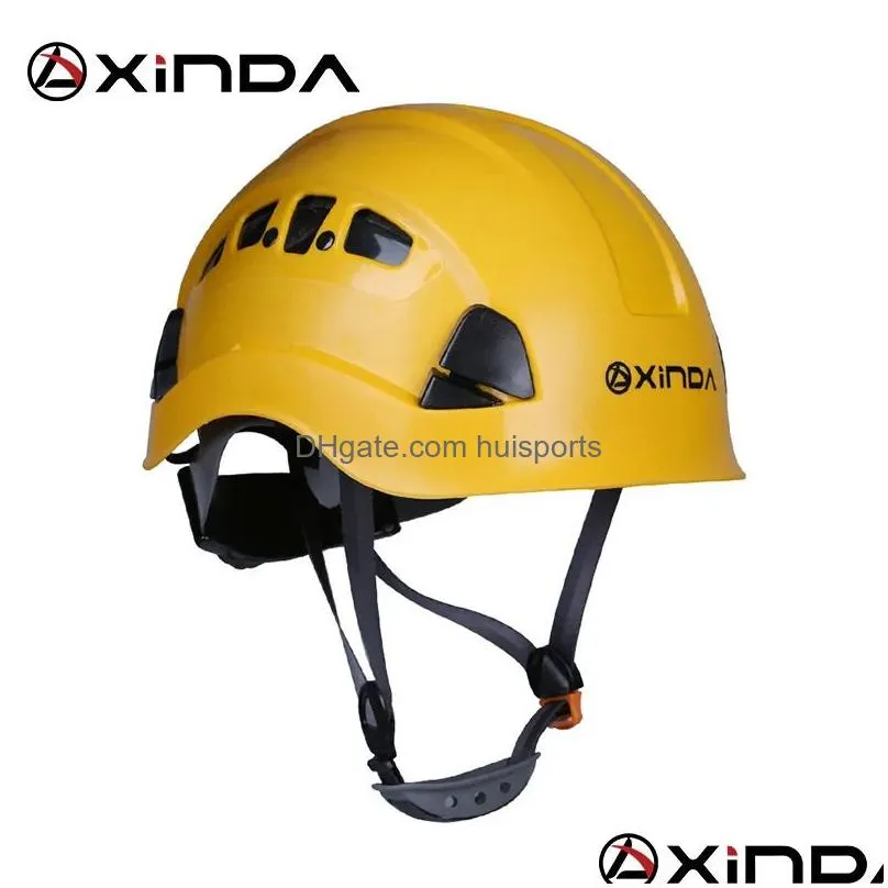 xinda professional mountaineer rock climbing helmet safety protect outdoor camping hiking riding survival kit 240223