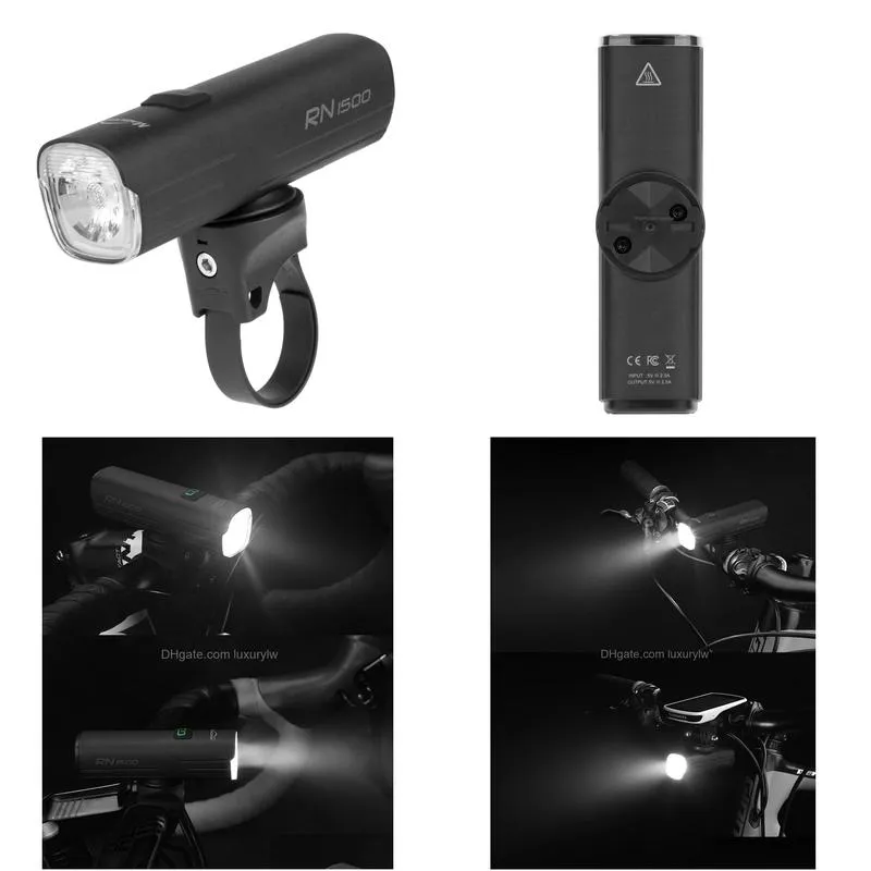 Bike Lights Magicshine Rn1500 Front Light Rechargeable Bicycle Waterproof 1500 Lumens Usb Typec Cycling Lighting Tool Drop Delivery Sp Dhf1M