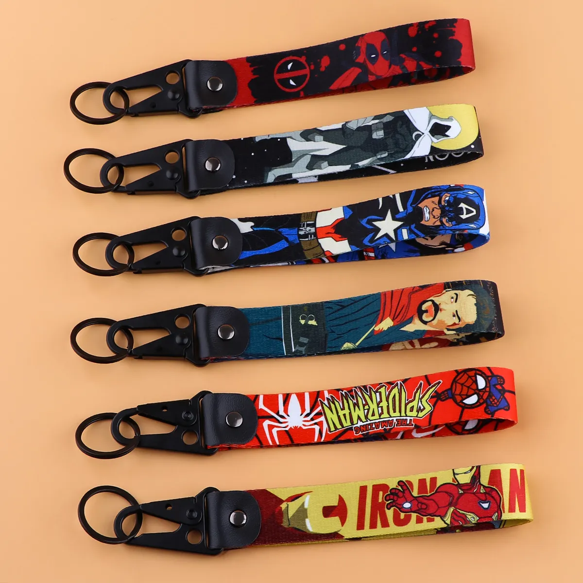 Keychains & Lanyards Various Types Of Cartoon Cool Key Tag Embroidery Fobs For Motorcycles Cars Bag Backpack Keychain Fashion Ring Gi Otfqn