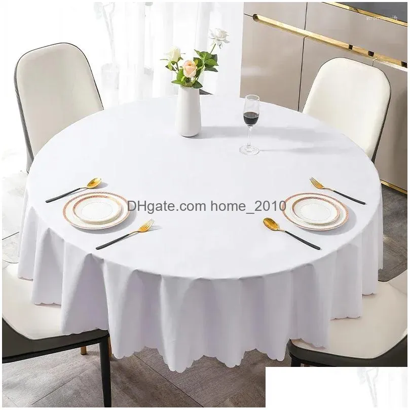 Table Cloth Solid Color Tablecloth Waterproof Oil Resistant Scald And Wash Dining Mat Circar El Restaurant Drop Delivery Home Garden Dhxwy