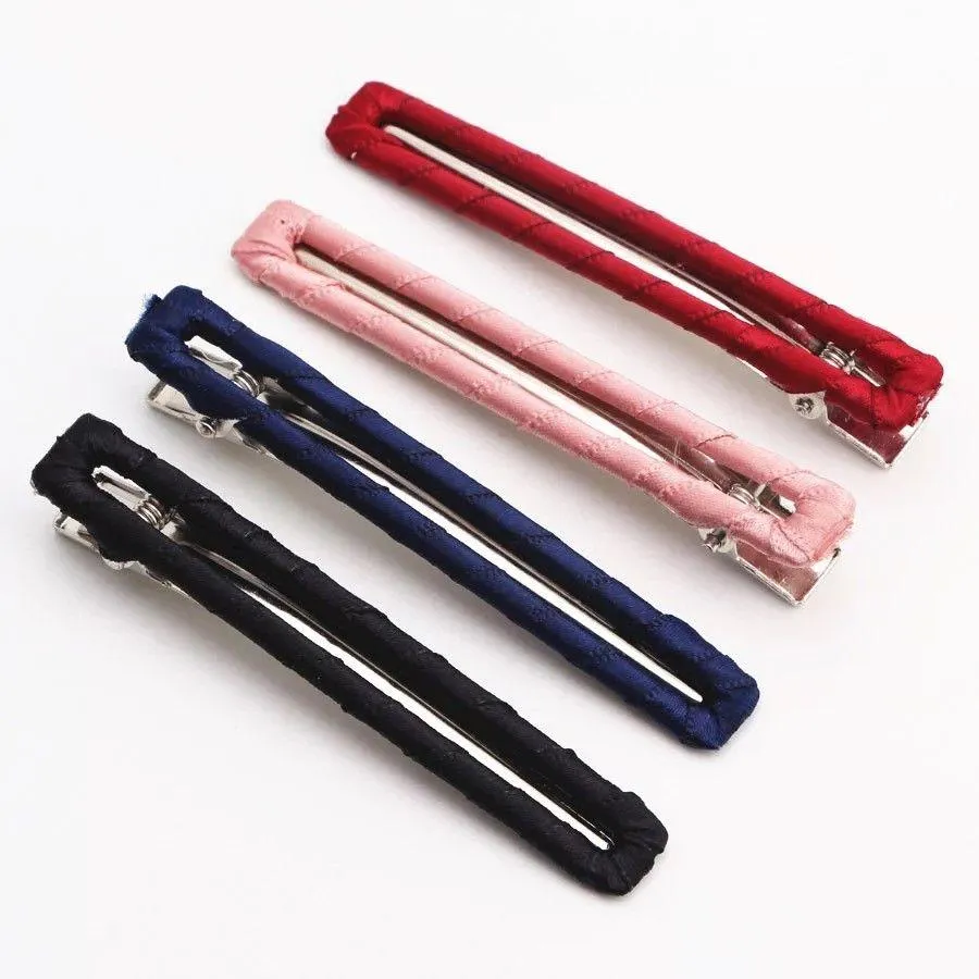 10Pcs Korean Women Hair Clips Rectangle Duck Clip Barettes 8CM Metal Hair Accessories for Girls Cloth Twining Lady Jewelry