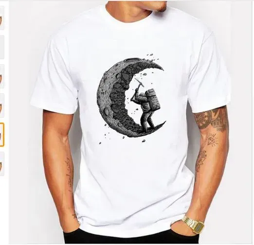 Men`s Fashion Crazy DJ Cat Design T shirts Cool Tops Short Sleeve Hipster Tees