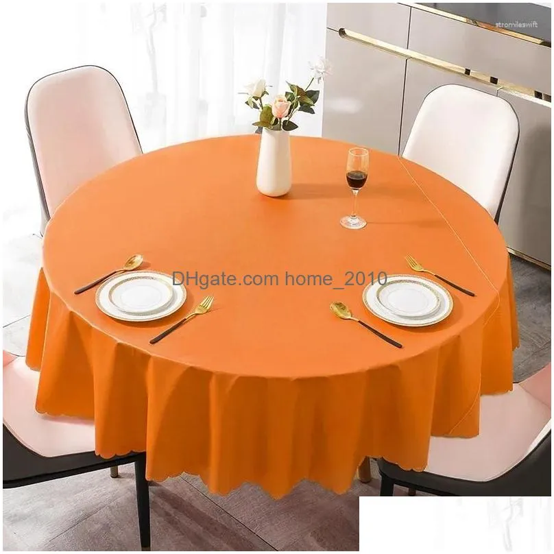 Table Cloth Solid Color Tablecloth Waterproof Oil Resistant Scald And Wash Dining Mat Circar El Restaurant Drop Delivery Home Garden Dhxwy