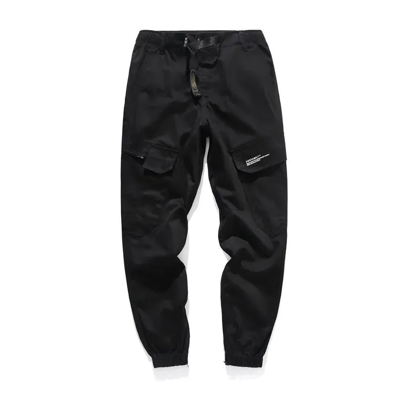 Men`s Pants Streetwear Men Multi-pocket Cargo Mens Joggers Cotton Military Trousers Hip Hop Elasticity Sweatpants Male Size 28-40