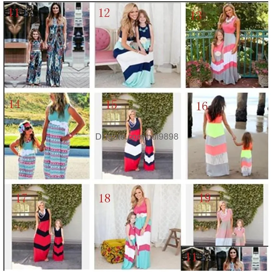 outfits 10 colors mother daughter dress striped matching mom daughter clothes family look mom and daughter dress bohemian style family