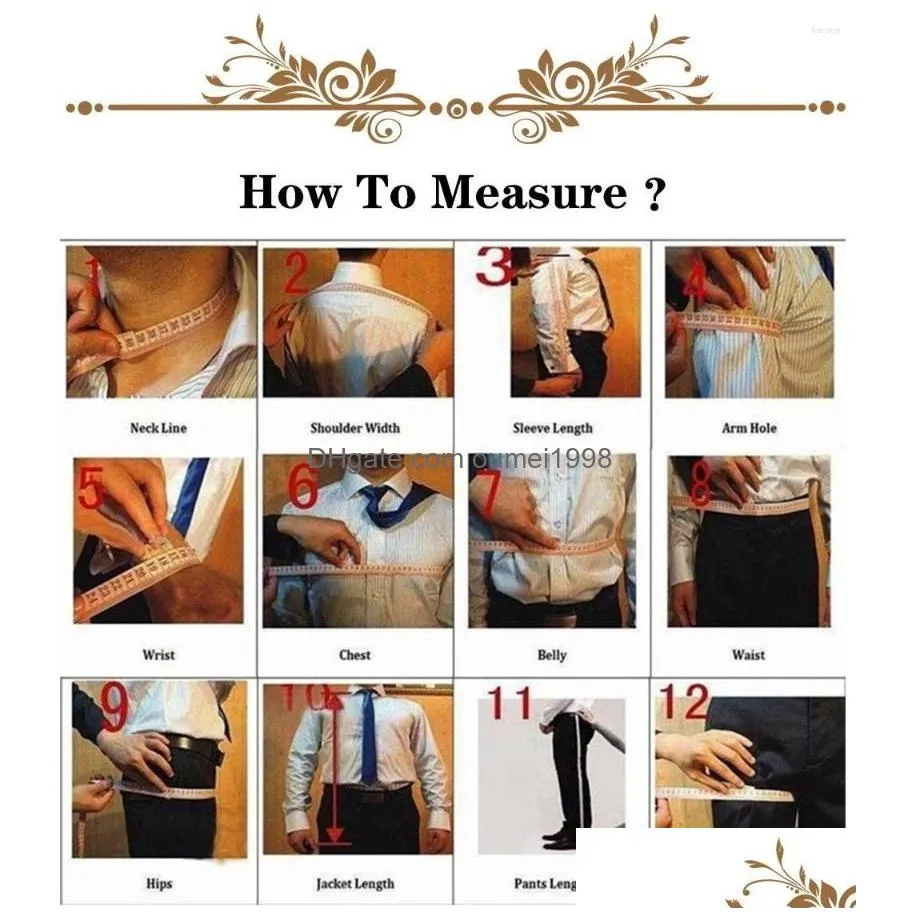 Men`S Suits & Blazers Mens Luxury Beaded For 3 Pieces Outfit Groom Tuxedos Slim Fit Male Prom Blazer Man Party Terno Mascinos Complet Dhgjy