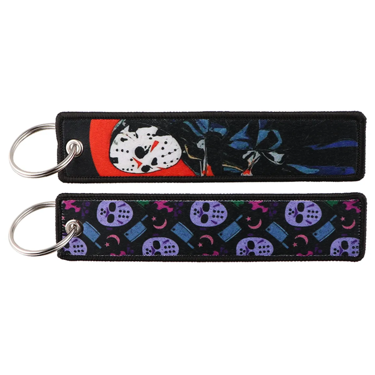 Keychains & Lanyards Various Types Of Cartoon Cool Key Tag Embroidery Fobs For Motorcycles Cars Bag Backpack Keychain Fashion Ring Gi Otd4J