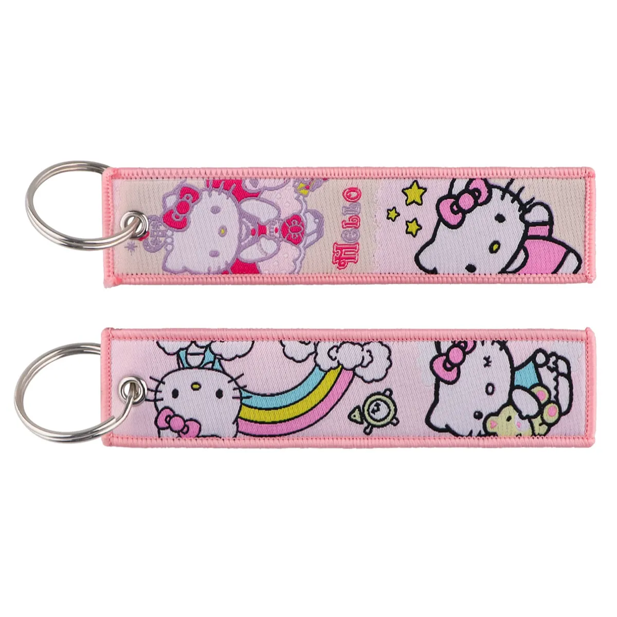 Keychains & Lanyards Various Types Of Cartoon Cool Key Tag Embroidery Fobs For Motorcycles Cars Bag Backpack Keychain Fashion Ring Gi Ot4Ym