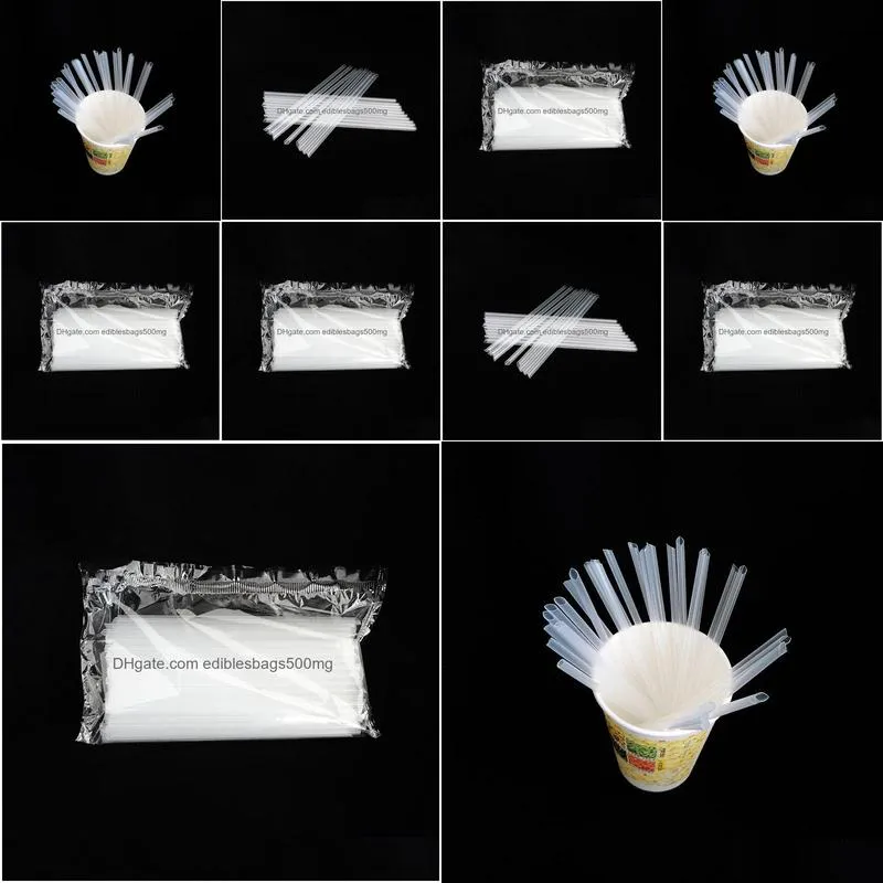 disposable plastic straw white soy milk straw pp material safety and health straight tube milk straw wholesale