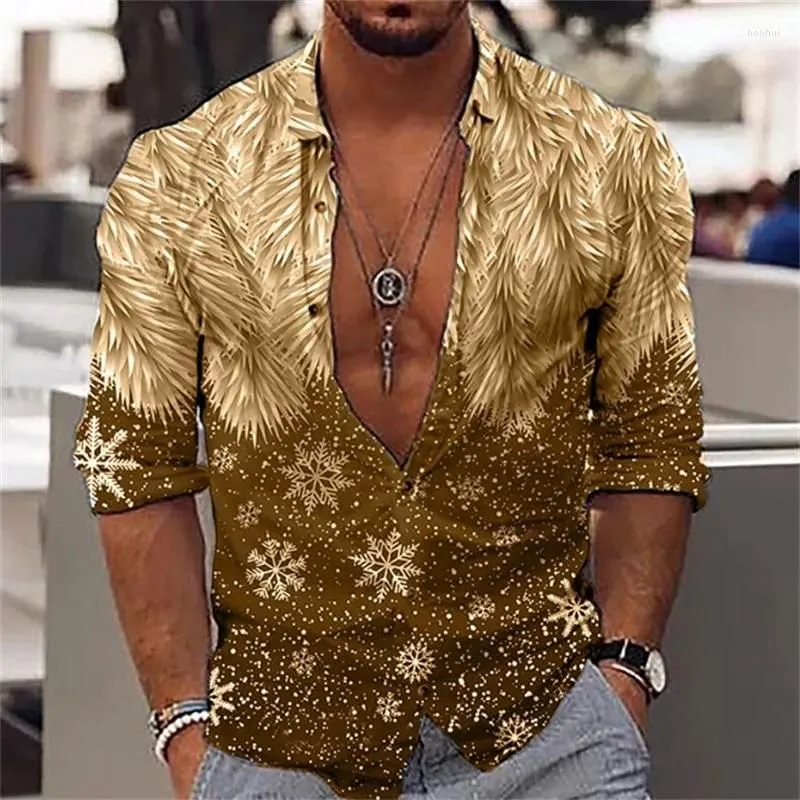 Men`s Casual Shirts Shirt Pattern Plus Size Street Daily Long Sleeved V-neck Buckle Fashion Designer Comfortable And Breathable