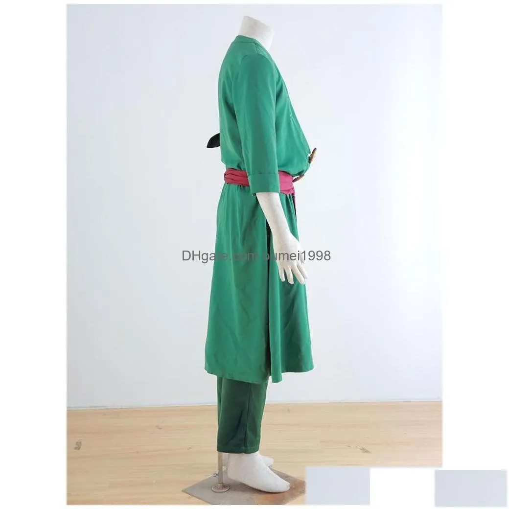 Cosplay Anime Costumes One Piece Roronoa Zoro High Quality Drop Delivery Apparel Dhn7Y