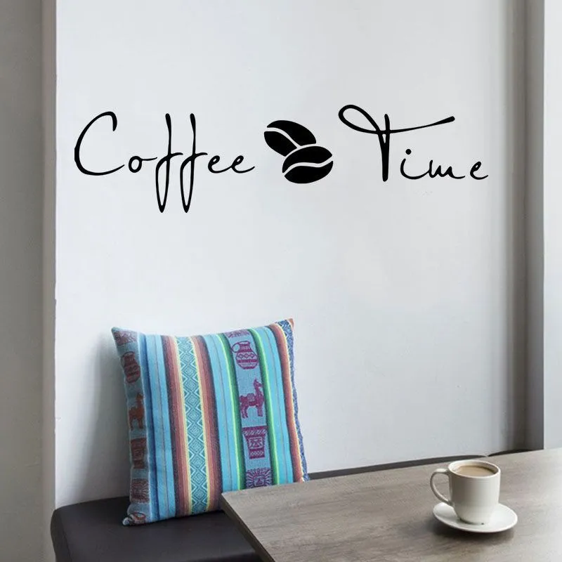 Coffee Bar Wall Decor Wall Sticker Art Decal Removable Signs for Kitchen Station School Office Home Shop Cafe Pub Restaurant