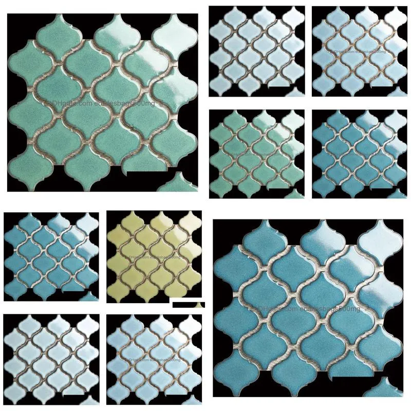 ceramic mosaic tile high-grade lantern tile glazed mosaic suitable for tv background wall sofa background wall