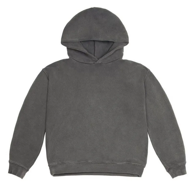 Mens Hoodies Season6 Calabasas Hooded Sweater Solid Color Washed Casual High Street Fashion Hooded Sweatshirt