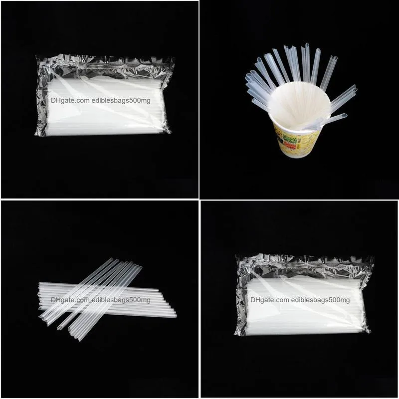 disposable plastic straw white soy milk straw pp material safety and health straight tube milk straw wholesale