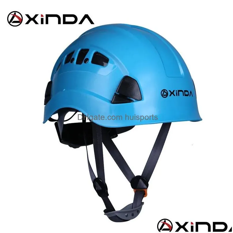 xinda professional mountaineer rock climbing helmet safety protect outdoor camping hiking riding survival kit 240223