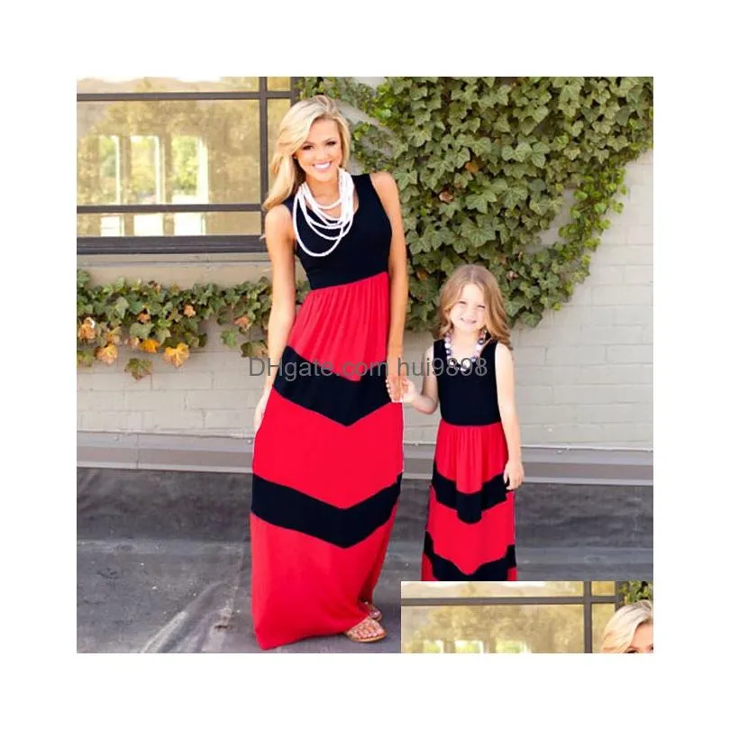 outfits 10 colors mother daughter dress striped matching mom daughter clothes family look mom and daughter dress bohemian style family