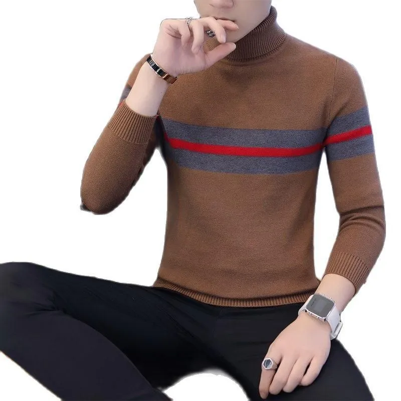 Men`s Sweaters Man Sweater The Of Han Edition Autumn Winter Grows One`s Body Money Jumper High Collar