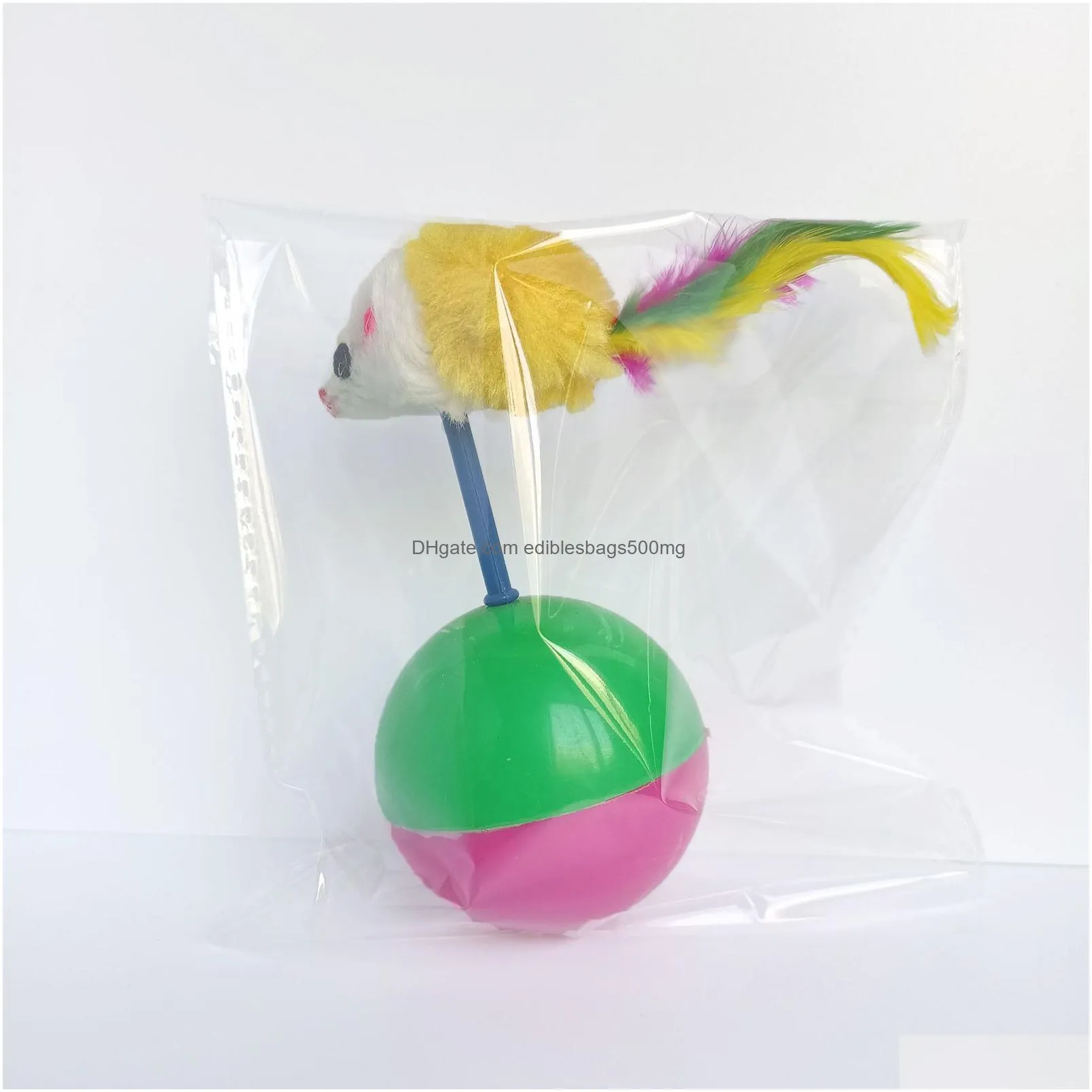 tumbler mouse color feather mouse fur mouse toy ball fun cat toy pet supplies