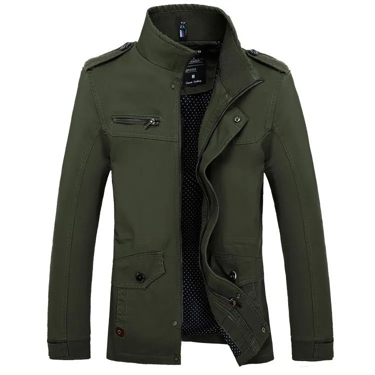 Riinr Drop Shipping New Arrival Male Jacket Slim Fit High Quality Mens Autumn Clothing Man Jackets