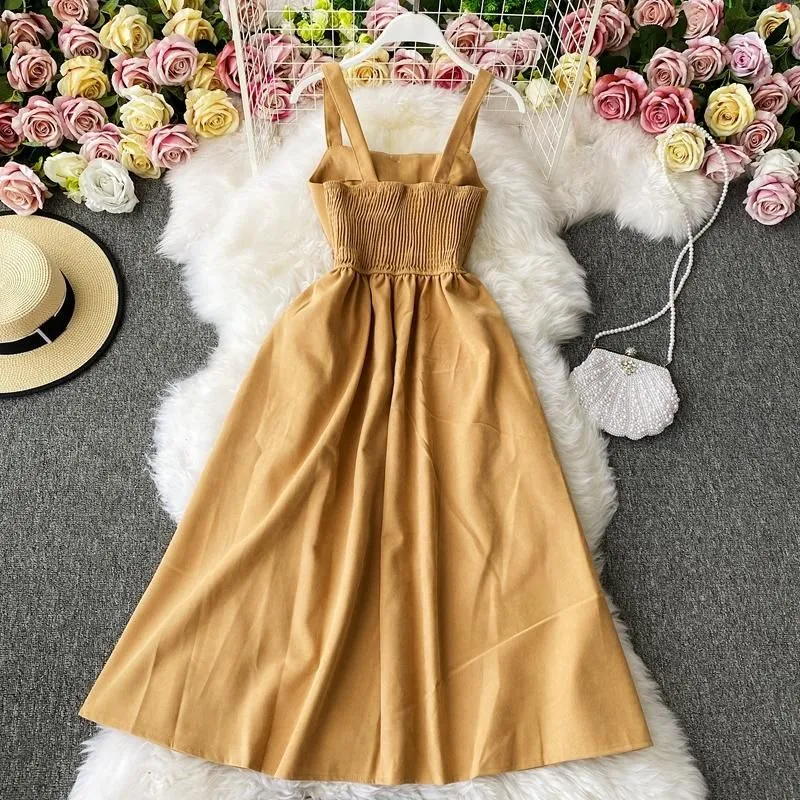 Casual Dresses Summer High Quality Woman Vintage Long Korean Button Denim Dress Midi Elegant Kawaii Birthday For Women DressCasual