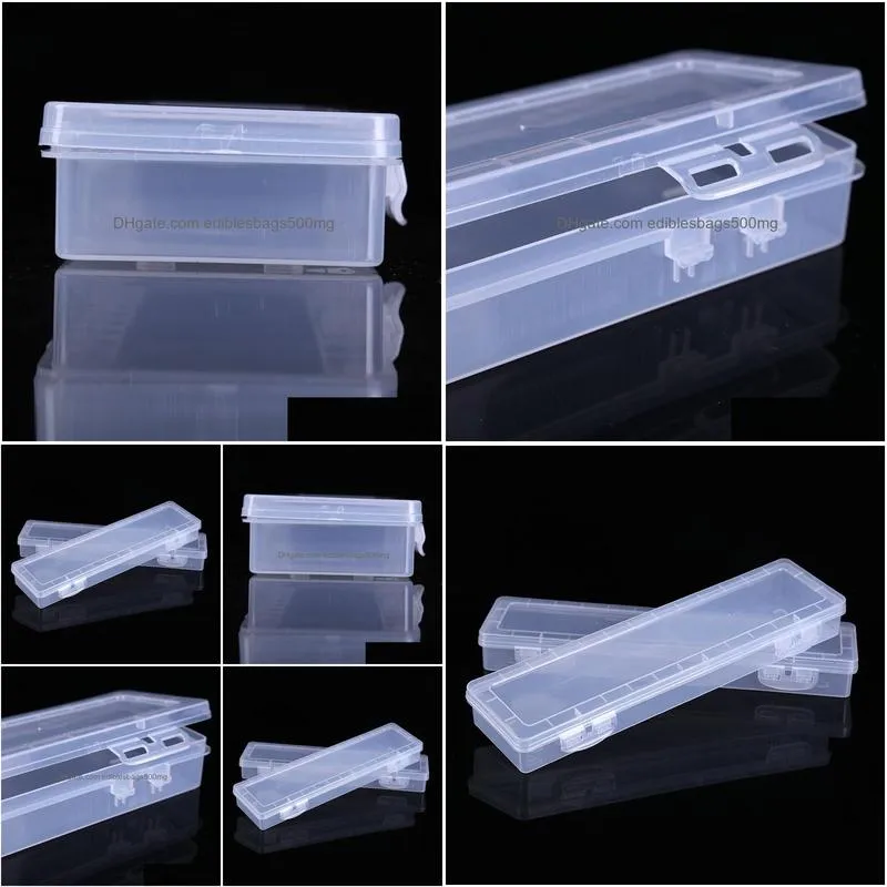 wholesale factory for haoze pp plastic transparent 661 gouache pencil case pencil case brush storage box storage box sample box