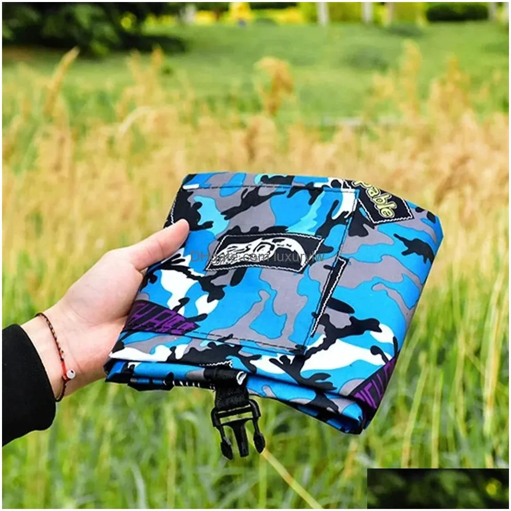 Fishing Accessories Bags Folding Portable Mtifunctional Rod Bag Storage Tackle Large Capacity Gear Drop Delivery Sports Outdoors Dh21H