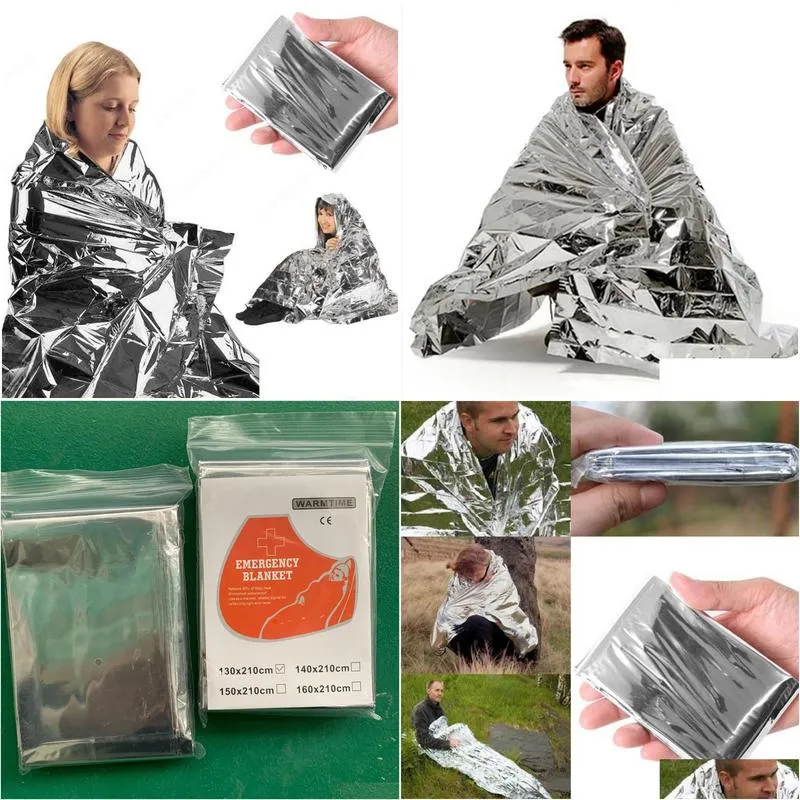 Emergency Preparedness Wholesale Portable Outdoor Life-Saving Blanket Survival Tool Waterproof Foil Thermal First Aid Rescue Blankets Dhv6R