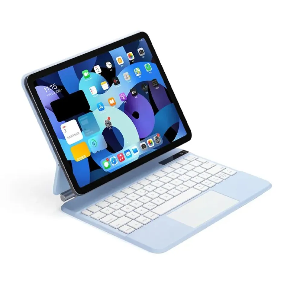 magnetic keyboard backlight touchpad case for ipad 10.9 pro 11 inch air 4/5 smart leather cove cases p109 pro