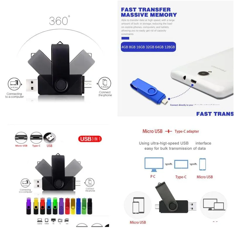 Moweek Multifunctional USB Flash Drive 128gb 64gb cle usb stick 32gb Pendrive 16gb 8gb 4gb usb 20 memory stick for android3817862