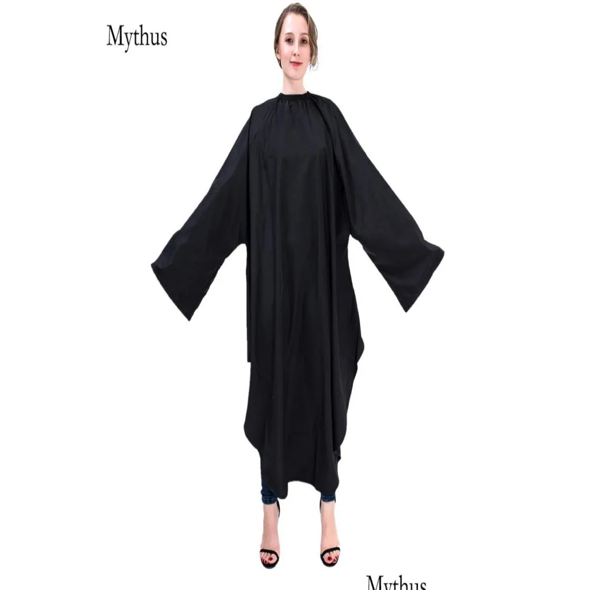 High Quality Black Waterproof Hair Cutting CapeBarbers Hairdresser Styling Hair Cloth Cape With SleevesBeauty Salon
