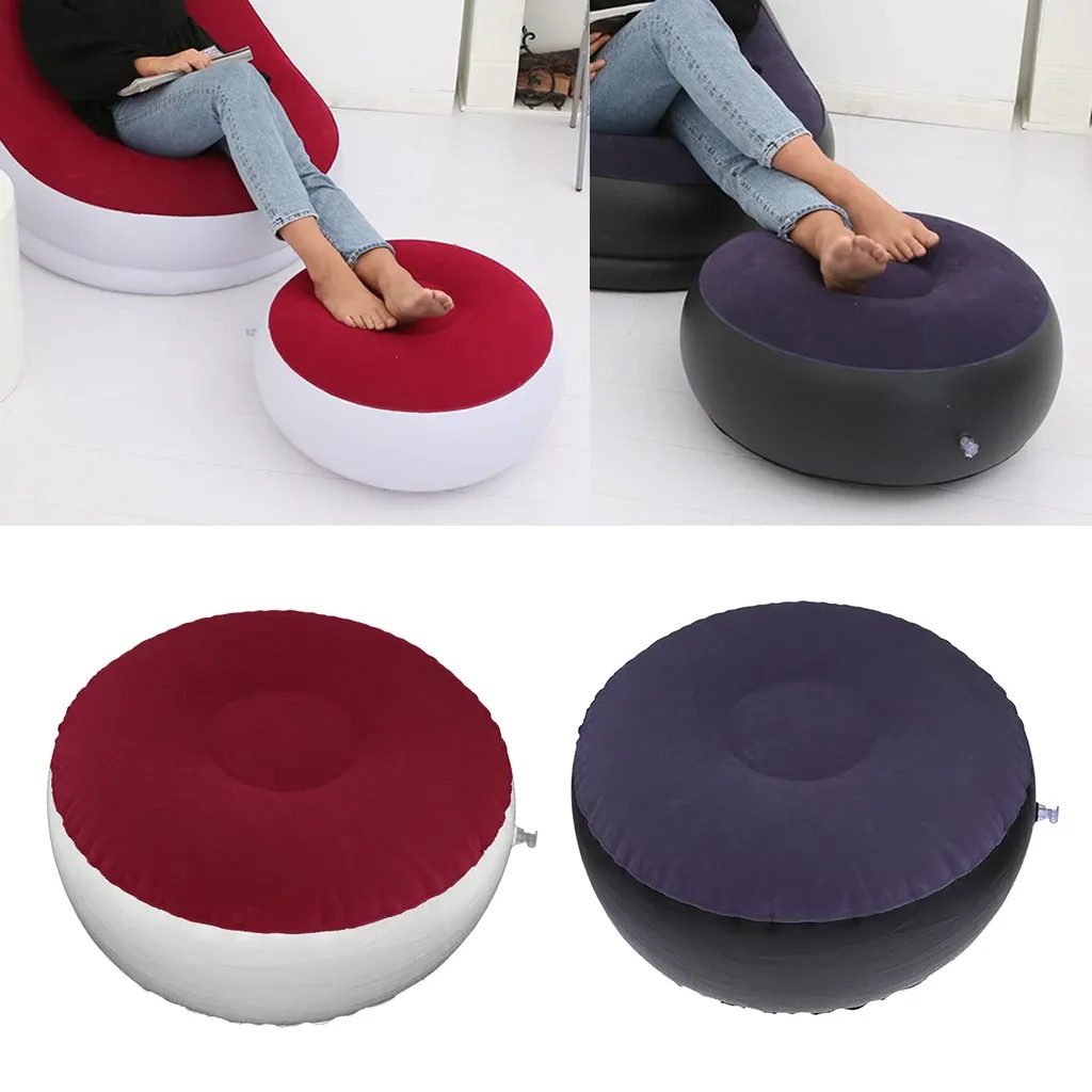Inflatable Round Stool Patio Chair Garden Leisure Seat Footstool Stool Stool