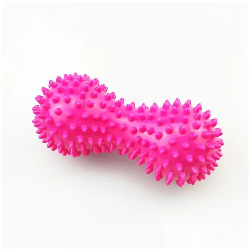 Yoga Balls Peanut Mas Ball Muscle Relex Spiky Pvc For Gym Trigger Masr Hand Foot Acupressure Fitness Training Equipment Exercise Drop Dhtjj