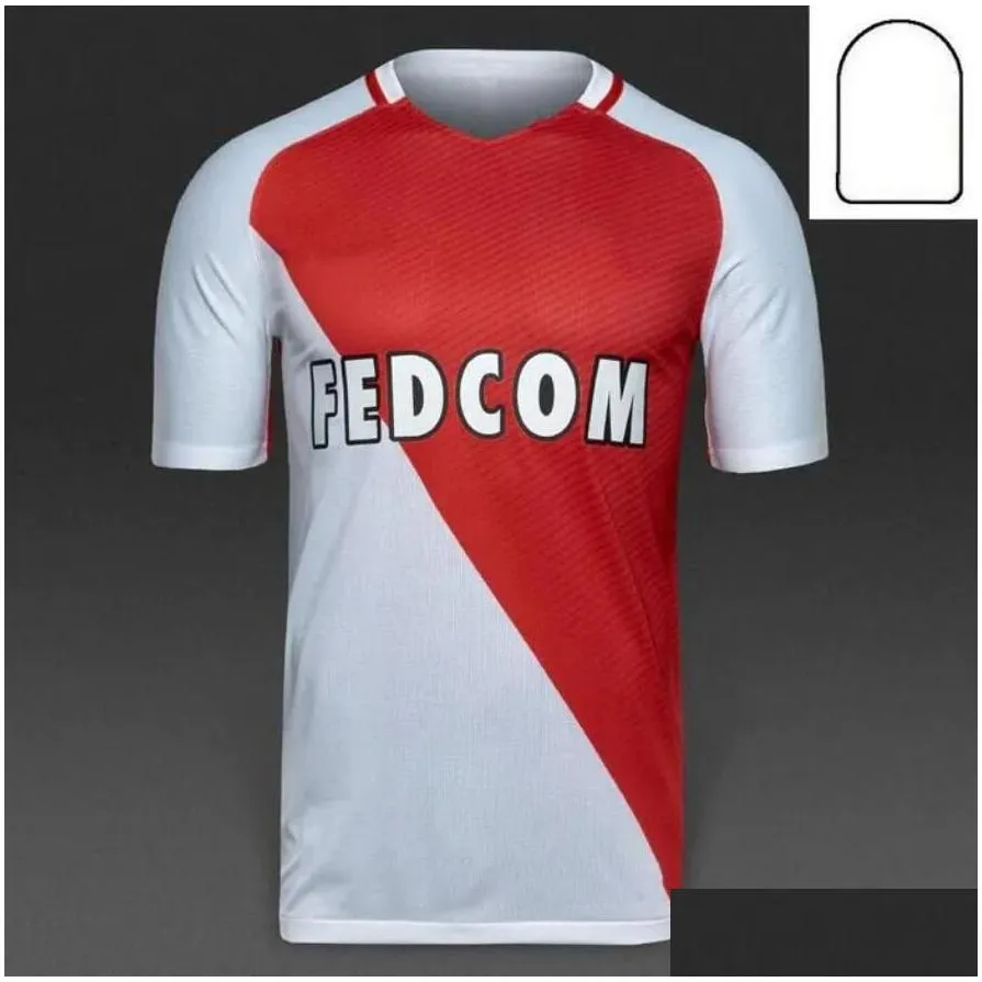 16 17 As Monaco Soccer Jerseys Home MBAPPE FALCAO BERNANDO CARRILLO GERMAIN FABINHO League Champion Maillot De Foot For Men