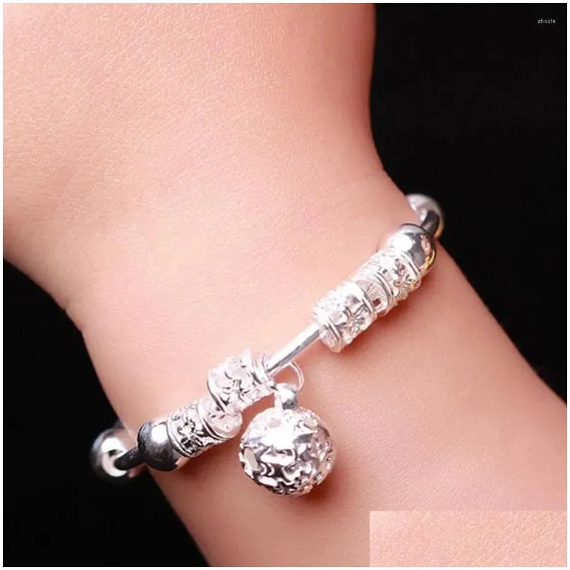 Bangle Jewelry Gift Adjustable Bracelet 2Pcs Infant Baby Embossing Bell Hand