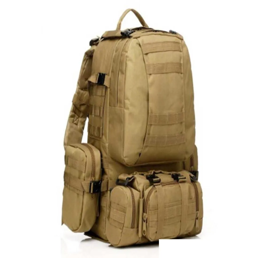 50L Military Tactical Backpack 4 in 1 Rucksack Bag Molle Camping Hiking Outdoor Climbing Travel Bag Army Multifunction Backpack