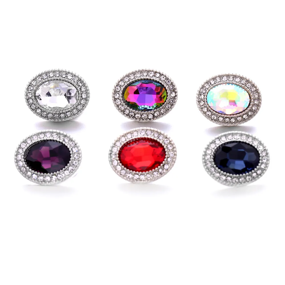 Charm Bracelets Noosa Jewelry Snaps Button Rhinestone Crystal Buttons Fit For Necklace Bracelet Rings Diy Pendant Accessory Style 18M Otbkl