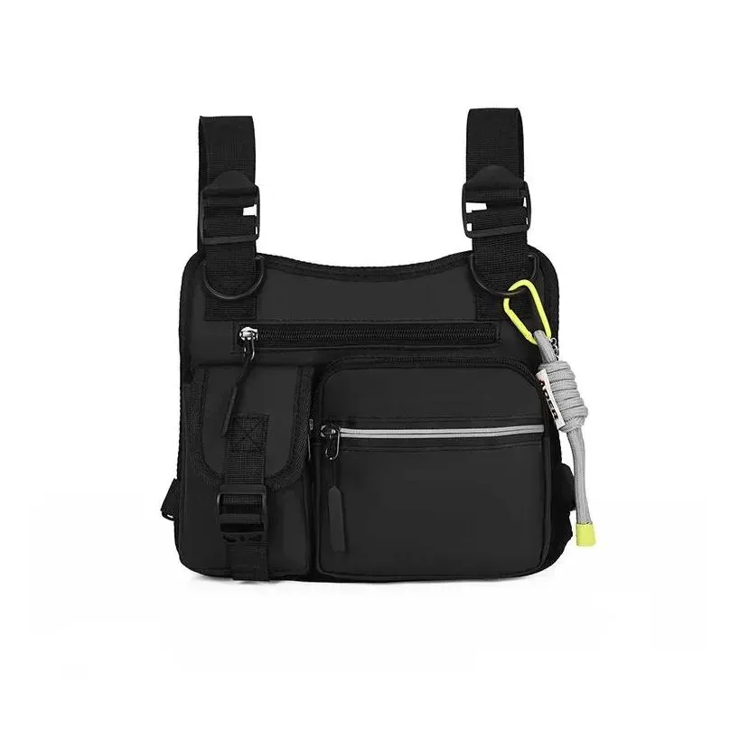 Bags Men Women Casual Chest Bag Rig HipHop Function Outdoor Oxford Tactical Vest Bags Sports Streetwear Male Waist Bags 4 Colors