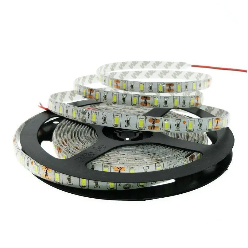 led strip light pure white 5m bright ultra-white 5050 smd warm white red blue water-proof flexible 300 leds dc 12v car