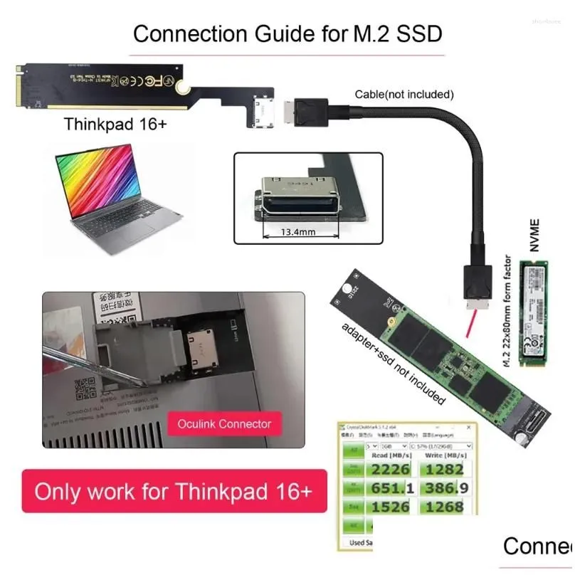 computer cables connectors s chenyang pci-e 3.0 m.2 m-key to ocink sff-8612 sff-8611 host adapter for thinkbook 16 external graphics c