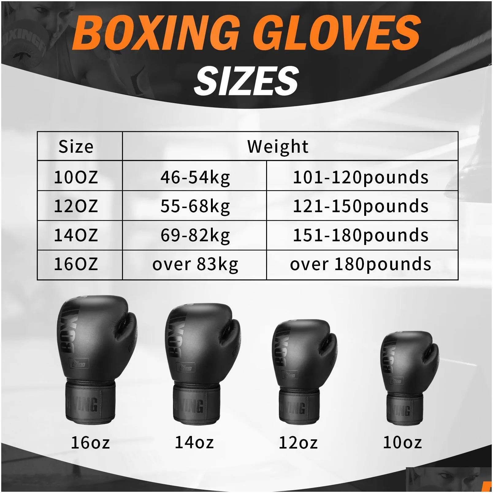 Sports Gloves Fixing 10 12 14 16 Oz Boxing Pu Leather Muay Thai Pipe De Boxeo Fighting Mma Beach Bag Training Drop Delivery Dh62B