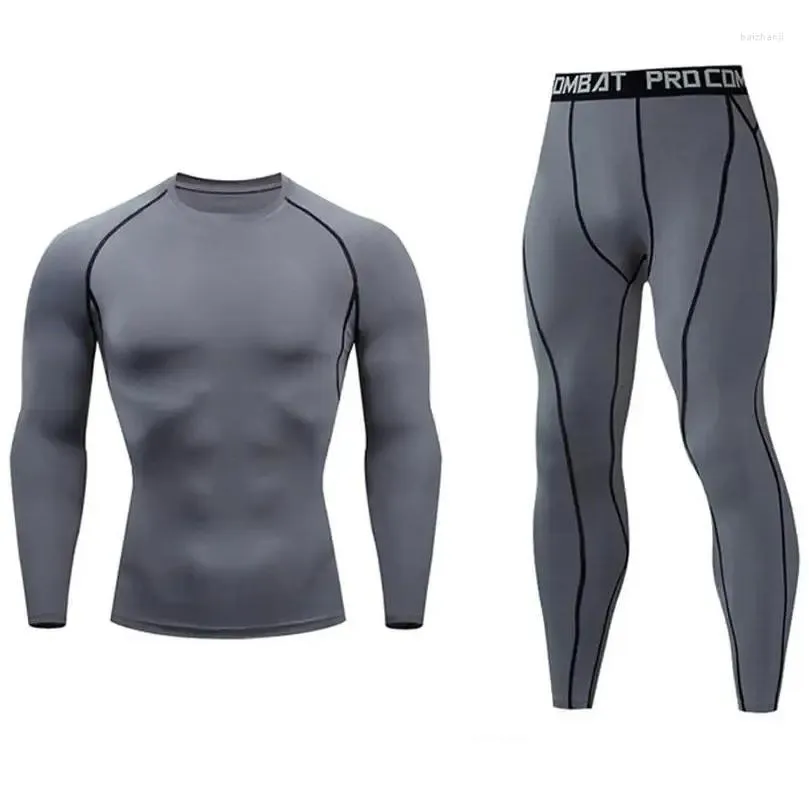 Men`s Thermal Underwear Winter Men Sets Elastic Compression Set Long Johns For Thermo Sports Suits Full Man Tracksuit S-4XL