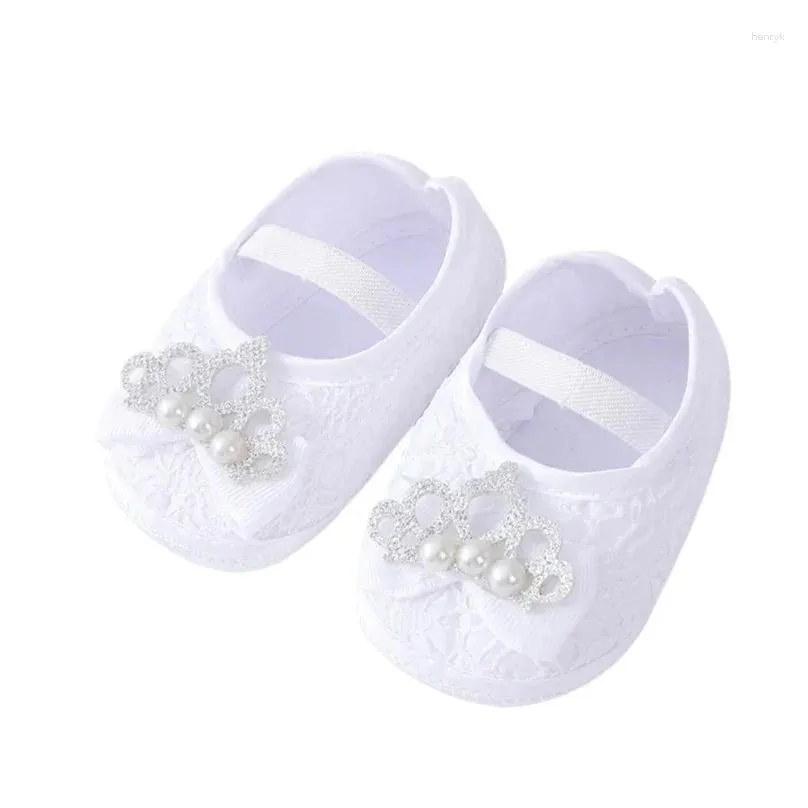 First Walkers Born Girl 0-12Months Baby Shoes Spring Sweet Crown Princess Infant Girls Crib Drop Delivery Ot8Wc