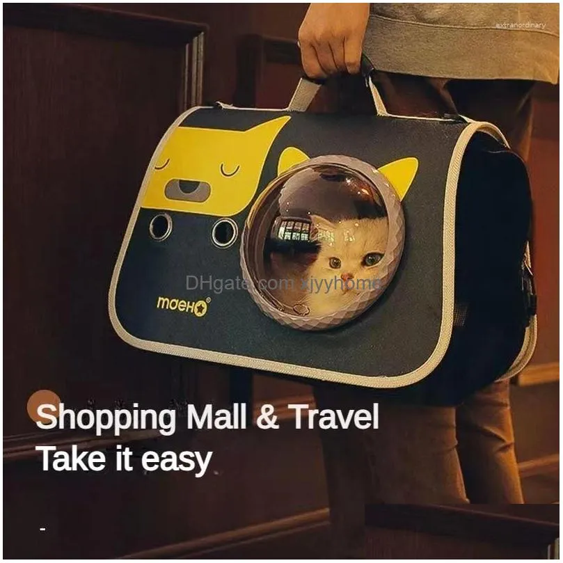 Cat Carriers,Crates & Houses Carriers Pets Carrier Bag Portable Outgoing Crossbody Breathable Large Capacity Cats Small Dogs Slings Ba Dho9A