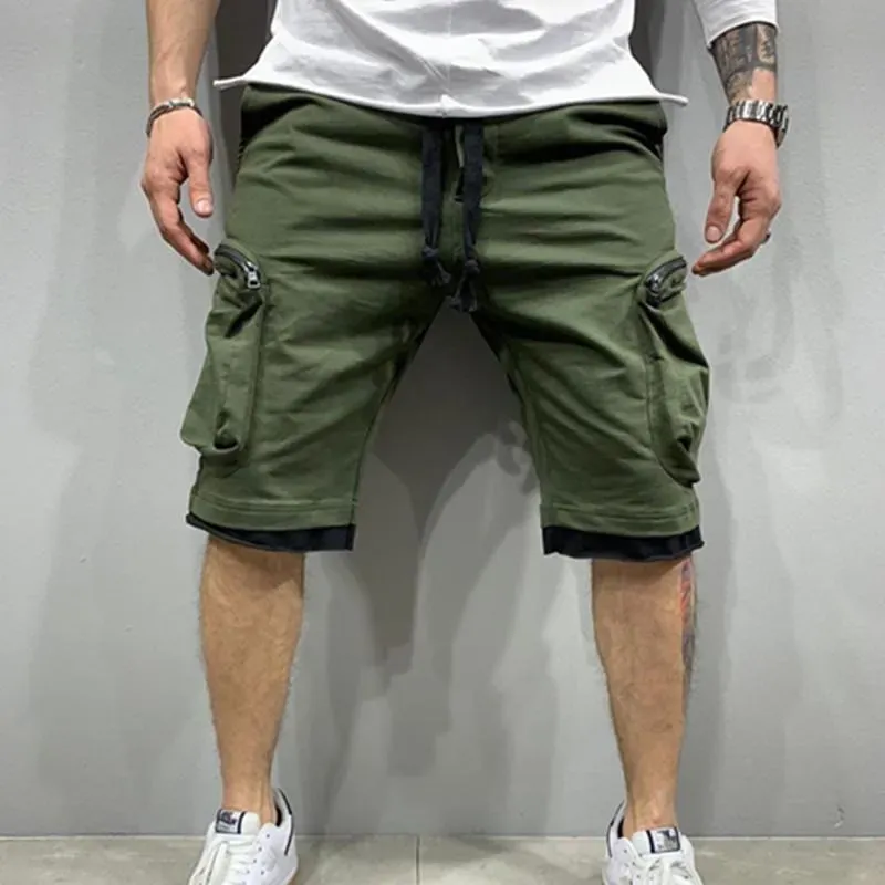 Summer Shorts Men`s Jogging short pants Casual Fitness Streetwear Man Multi-pocket Sport Casual Hip Cargo Shorts