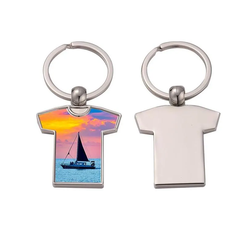 Keychains Lanyards Fashion Designer Sublimation Blank Keychain Heart Round Car Key Rings Bottle Opener South American Sier Plated L Dhhwd