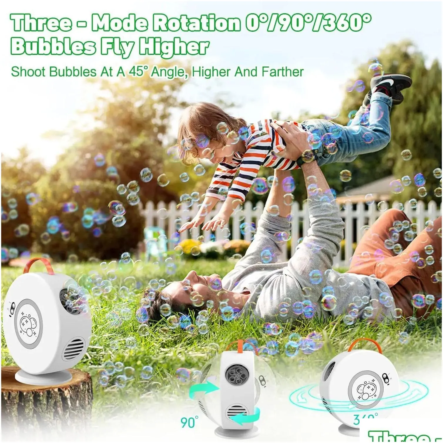 Novelty Games Matic Rotation Bubble Hine Astronauts Maker Blower With Led Light Soap Summer Toys 240329 Drop Delivery Gifts Gag Dh1Hp