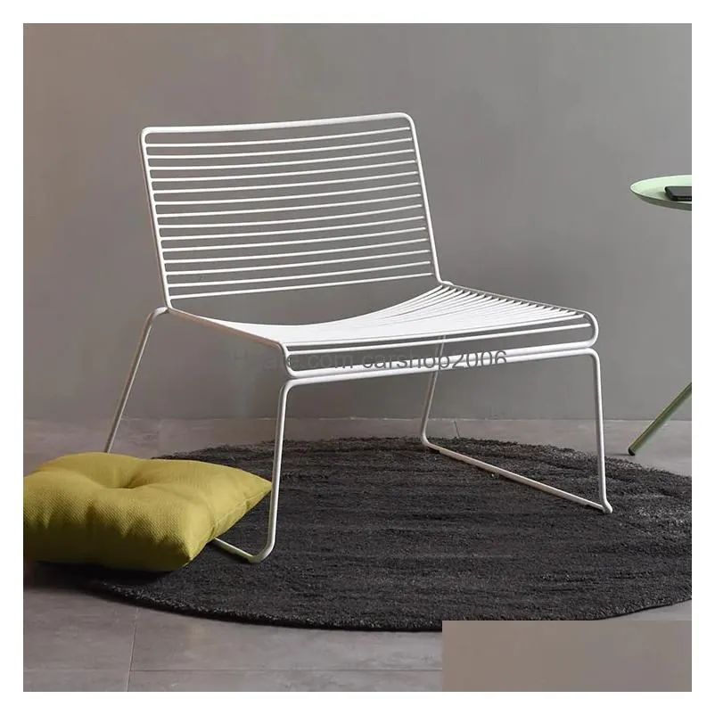 Bedroom Furniture Modern Nordic Ins Woven Sofa Garden Chair For Lazy Days In The Sun - Perfect Balcony Patio Or Lawn Relaxation Iron A Dhrd7