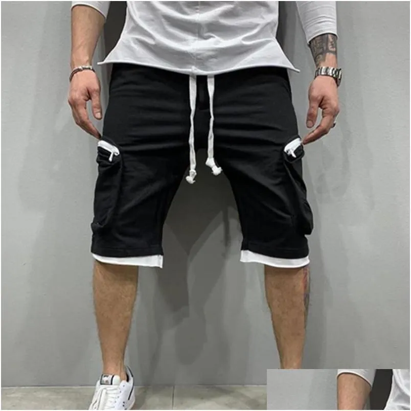 Summer Shorts Men`s Jogging short pants Casual Fitness Streetwear Man Multi-pocket Sport Casual Hip Cargo Shorts
