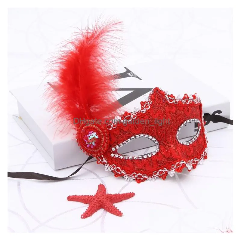 Other Festive Party Supplies Ball Top Hat Plus Side Feather Mask Little Princess Beauty Drop Delivery Home Garden Dhzht